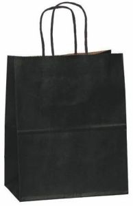 Black Plain Paper Bag