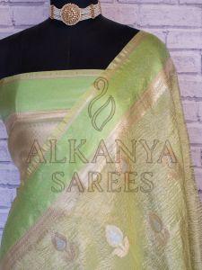 Ladies Alfi Boota Katan Silk Saree
