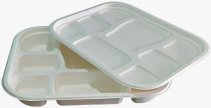 8 CP Bagasse Meal Tray