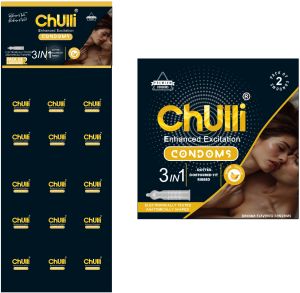 Chulli 2 Pcs Dotted Calendar Banana Condom