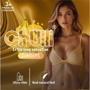 Chulli 3 Pcs Ultra Thin Banana Condoms