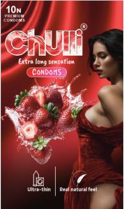 Chulli 10 Pcs Ultra Thin Strawberry Condoms