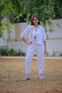 Three Piece Button Women Co Ord Set