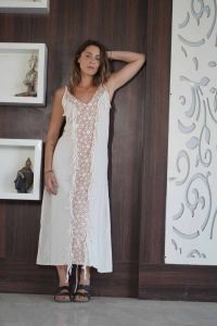 Jute Front Boho Print Women Dress