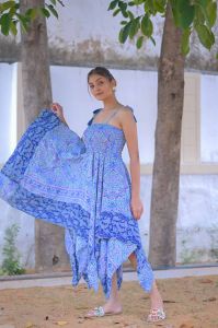 Printed Silk Dancing Skirt Dress