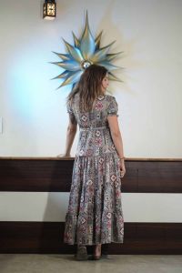 Printed Rayon Boho Frill Dress