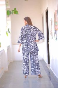 Three Piece Women Cotton Co Ord Set