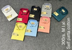 Mens Self Design Shirts