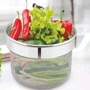 Round Stainless Steel Wire Mesh Multipurpose Basket