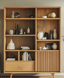 Brown Modern Wooden Bookshelf