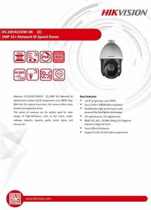 2MP Hikvision Ptz Dome Camera