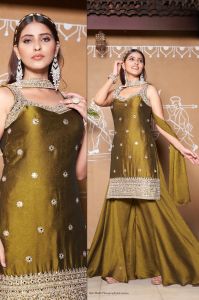 Designer Black Sharara Suit