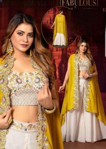Bridal Wear Embroidered Blouse Lehenga Set