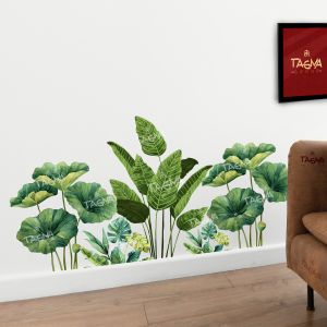 Green Banana Leaves PVC Wall Sticker
