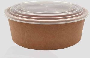 1000ml Round Kraft Paper Salad Bowl