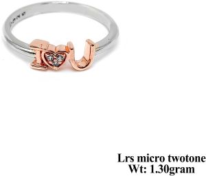 I Love You Two Tone Ring