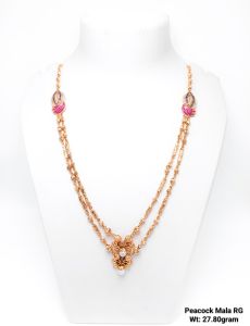 Peacock RG Floral Pendant Layered Mala