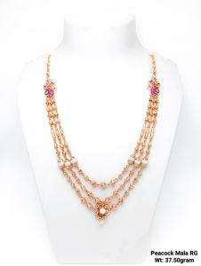 Peacock RG Triple Strand Bridal Mala