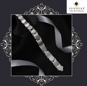 Rectangular Polished Silver Bracelet