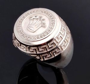 Rolex Crown Silver Statement Ring