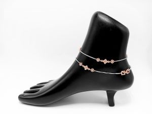 Rose Gold Geometric Chain Anklet
