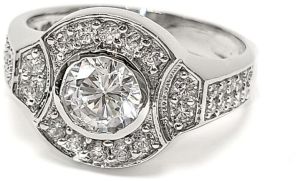 Round Halo Diamond Rolex Ring