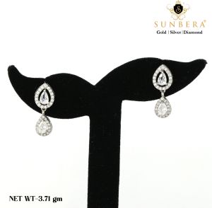 Teardrop Diamond Style Drop Earrings