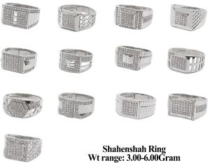 Grid Bar Diamond Shahenshah Ring