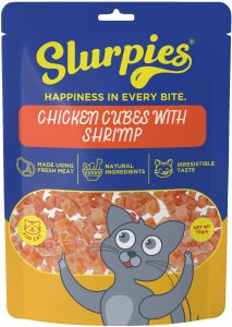 50 Gms Slurpies Chicken Cubes Shrimp Cats Food