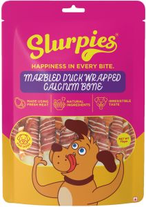 70 Gm Slurpies Marbled Duck Wrapped Calcium Bone