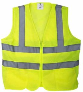 Reflective Striped Unisex Industrial Safety Vest
