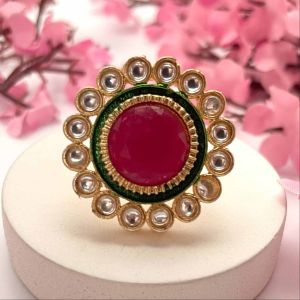 Women Premium Stone Studded Finger Ring