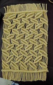 Green Cotton Macrame Placemat