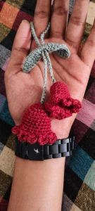 Handmade Crochet Multi Flower Keychain