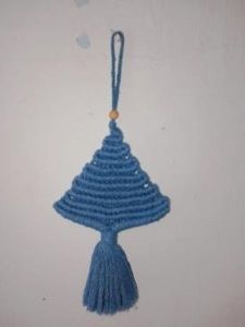 Macrame Blue Hanging Christmas Tree
