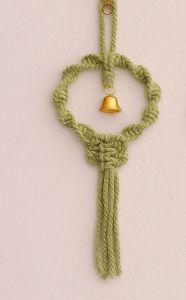Macrame Green Christmas Bell