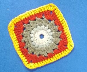 Multicolor Crochet Square Coaster