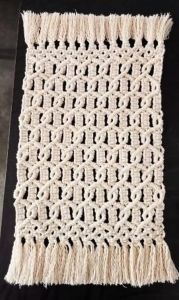 Off White Cotton Macrame Placemat