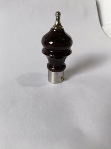 Gloss Dome Wood Curtain Stopper