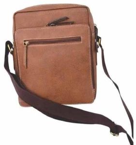 Tan Brown Shoulder Strap Leather Bag