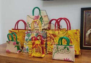 Printed Jute Return Gift Bags