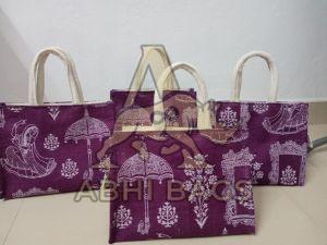 Purple Jute Handbags