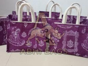 Purple Jute Handbags