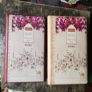 Printed Leather Menu Cover