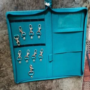 Sea Blue Leather Key Case