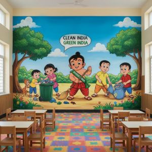 2D School Wall Art Painting