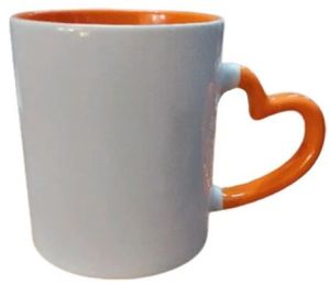 Sublimation 3 Tone Mug With Heart Handle