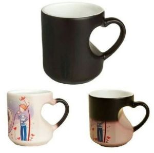 Sublimation Heart Design Inner Cut Magic Mug