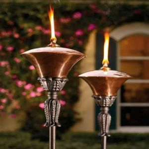 Copper Garden Oil Lamp
