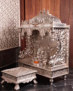 Floral Arch Ganesha Home Temple Set